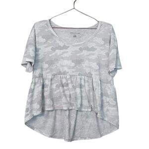 American Eagle Camo Babydoll Peplum Top - Size Small